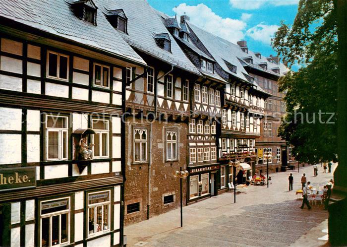 GOSLAR Harz Niedersachsen RatsCafe Fachwerkhaeuser Altstadt