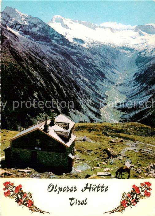 Schwaz Tirol Olperer Huette Blick gegen Schlegeistal Zillertaler Alpen