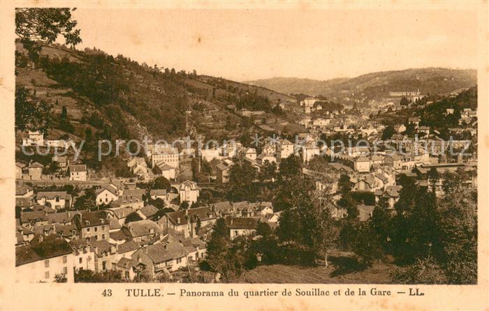 Tulle Correze Panorama du Quartier de Souillac et de la gare