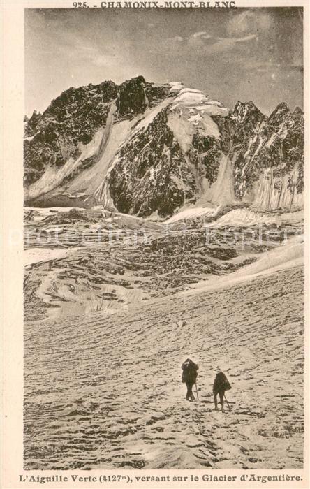 Chamonix L'Aiguille Verte versant sur le Glacier d Argentière