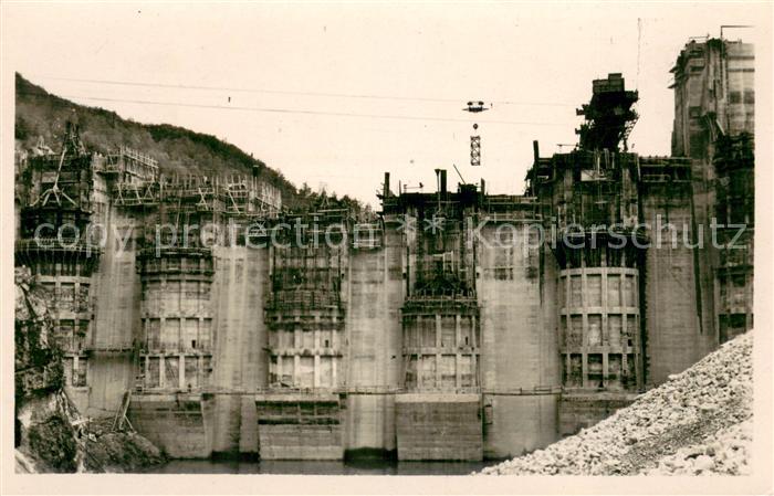 Genissiat l Ain Barrage et prises d eau vue d'Amont