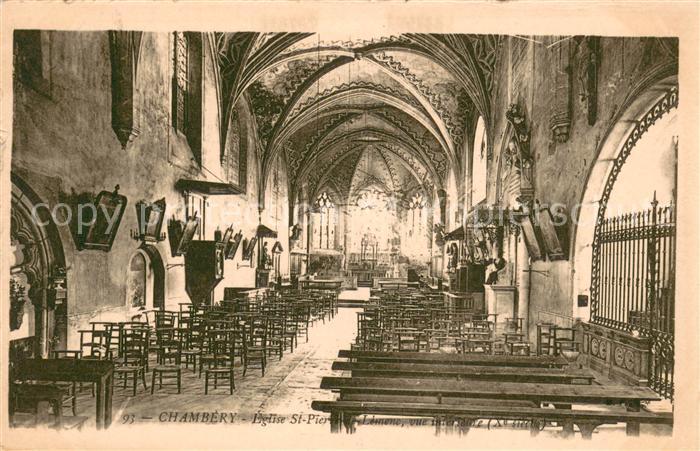 Chambery Savoie Intérieur de l'Eglise Saint Pierre de Lemenc