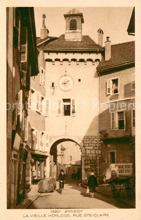 Annecy Haute-Savoie La vieille horloge Rue Sainte Claire Collection Les Deux Sav