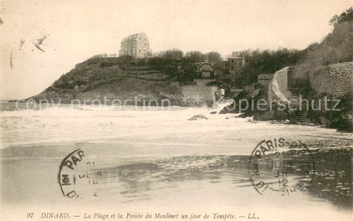 Dinard 35 La plage et la Pointe du Moulinet un jo