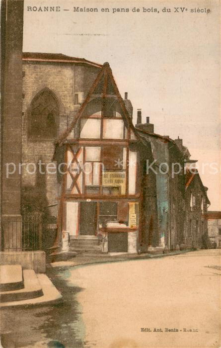 Roanne Loire Maison en pans de bois du XVe siècle