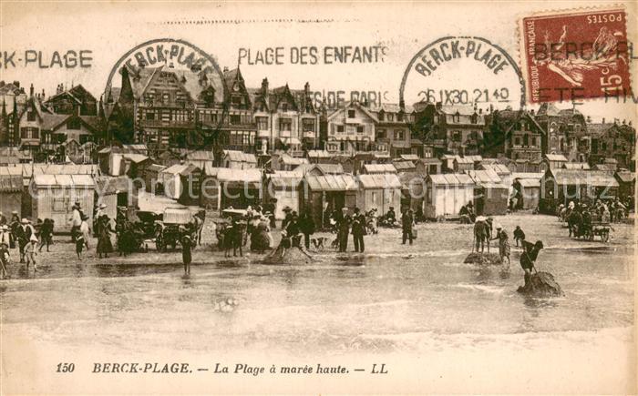 Berck-Plage La plage a marée haute