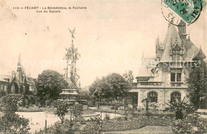 Fecamp La Bénédictine Fontaine vue du Square
