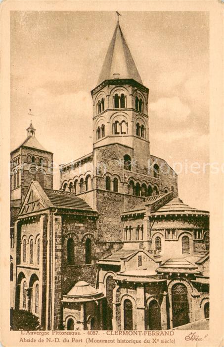 Clermont-Ferrand Abside de Notre Dame du Port Monument historique du Xe siècle