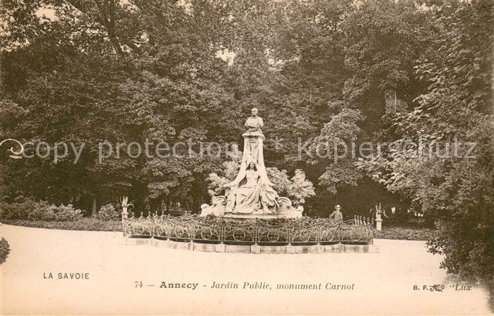 Annecy Haute-Savoie Jardin public Monument Carnot