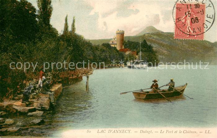 Duingt Talloires Le port et le Chateau Lac d_Annecy