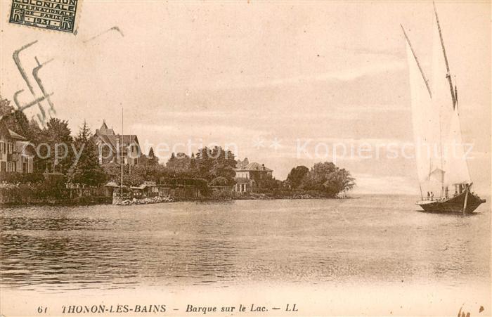 Thonon-les-Bains Barque sur le Lac Leman