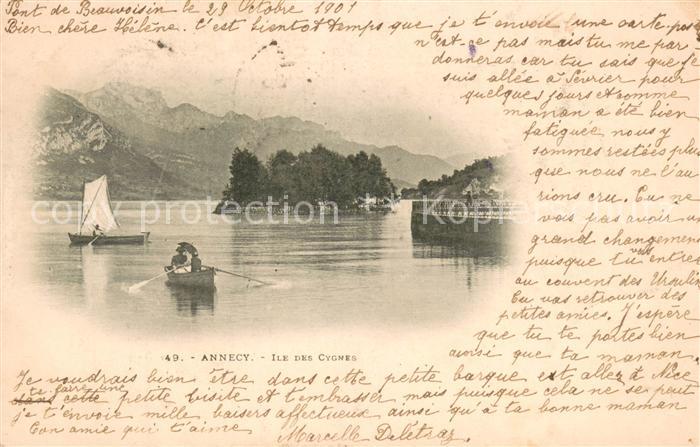 Annecy Haute-Savoie Ile des cygnes