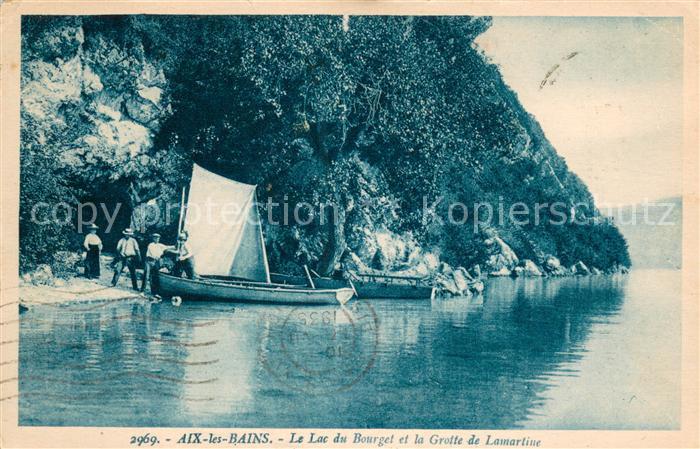 Aix-les-Bains Lac du Bourget et la Grotte de Lamartin