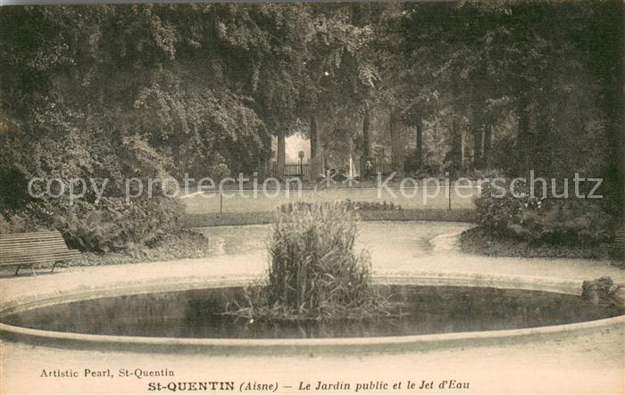 Saint-Quentin 02 Jardin public et le jet d_eau