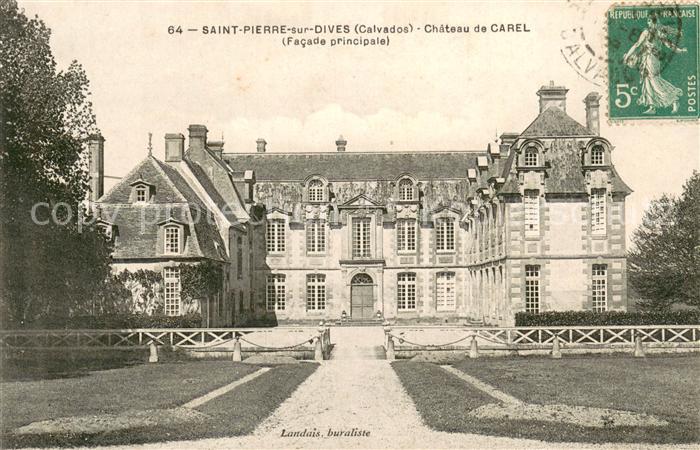 Saint-Pierre-sur-Dives Chateau de Carel facade principale
