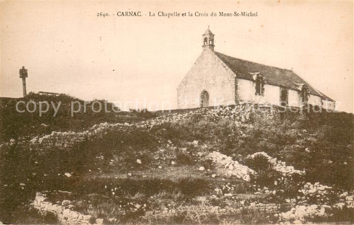 Carnac Morbihan Chapelle et la croix du Mont Saint Michel