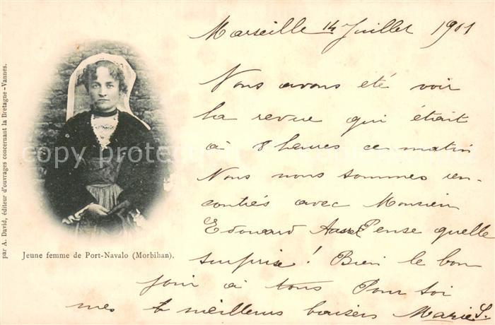 Port-Navalo Jeune femme Costumes