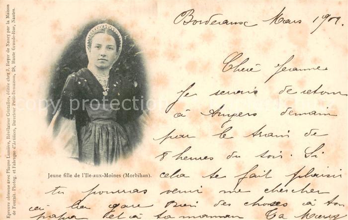 Ile-aux-Moines Jeune fille Costumes