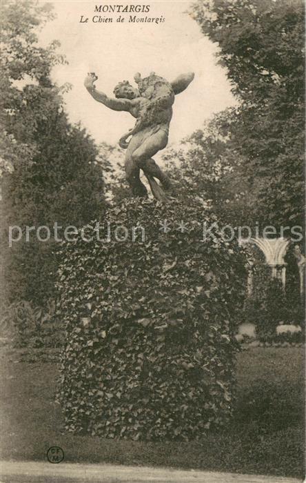 Montargis Loiret Le Chien de Montargis Statue Correspondance Militaire