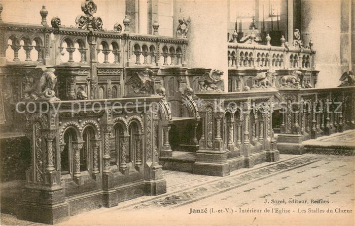 Janze Intérieur de l'Eglise les stalles du ch