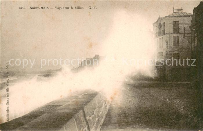 Saint-Malo 35 Vague sur le Sillon