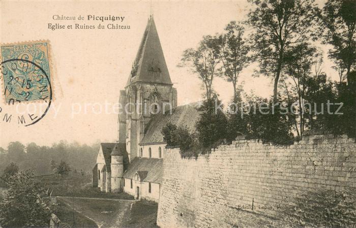 Picquigny Eglise et ruines du Chateau