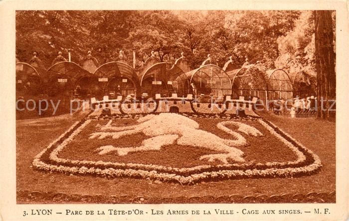 Lyon France Parc dela Tête d_Or les armes de la vil