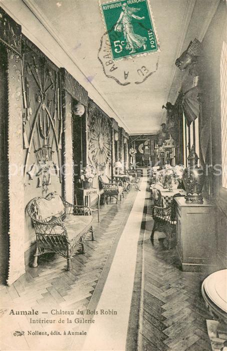 Aumale 76 Chateau du Bois Robin Interieur de la Galerie