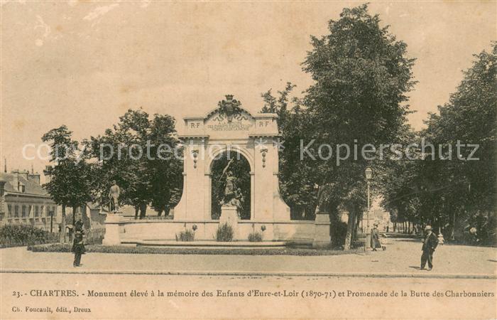 Chartres 28 Monument eleve a la memoire des Enfants d’Eure et Loir et Promenade