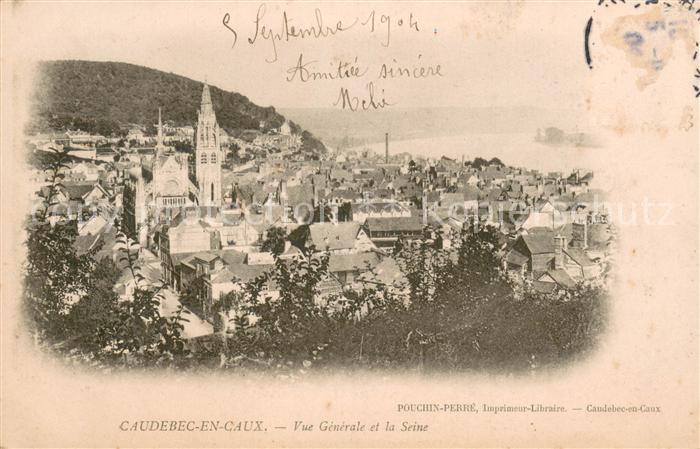 Caudebec-en-Caux Vue generale et la Seine