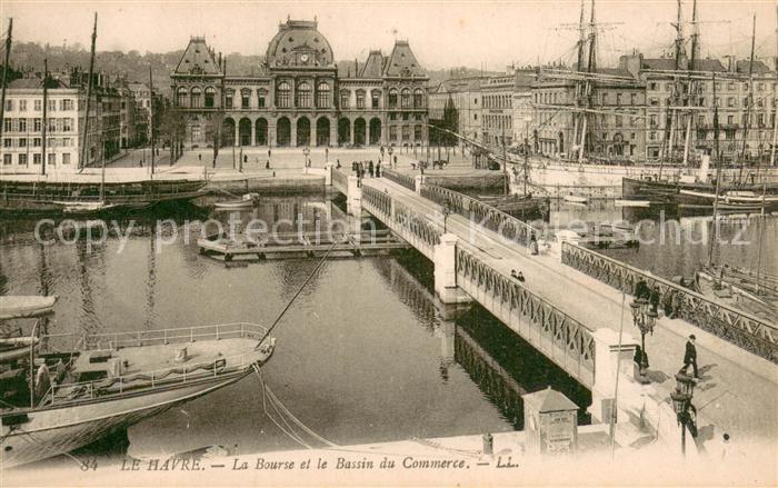 Le Havre La Bourse et le Bassin du Commerce