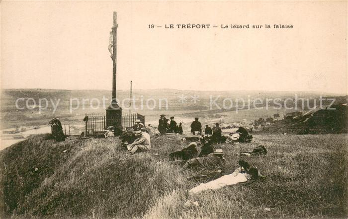 Le Treport Le lezard sur la falaise