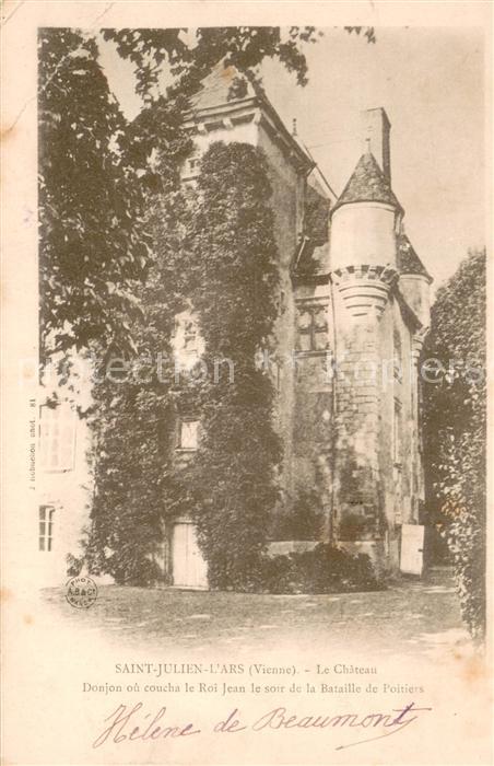 Saint-Julien-l Ars Le Chateau Donjon ou couche le Roi Jean le soir de la Bataill