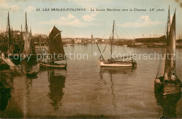 Les Sables-d Olonne Le bassin Maritime vers la Chaume
