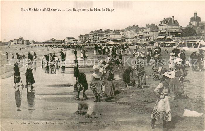Les Sables-d Olonne Les Baigneurs la Mer la Plage