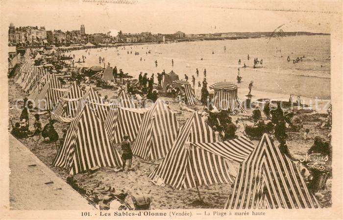 Les Sables-d Olonne La Plage a maree haute