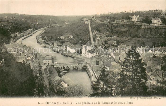 Dinan 22 Vue generale de la Rance et le vieux Pont