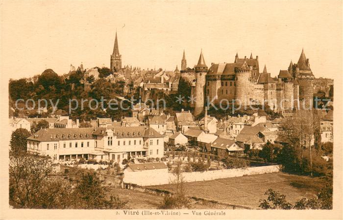 Vitre d Ille-et-Vilaine Vue generale Le Chateau