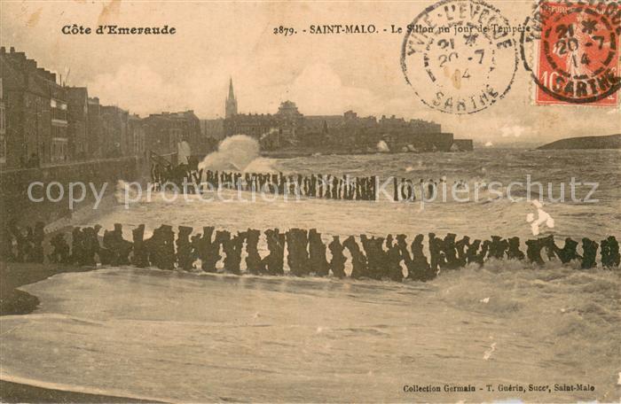 Saint-Malo 35 Le Sillon un jour des Tempete