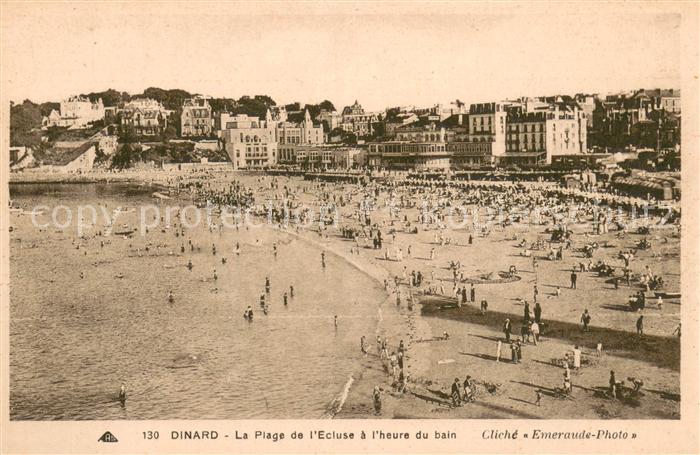 Dinard 35 La Plage de l’Ecluse a l’heure du bain