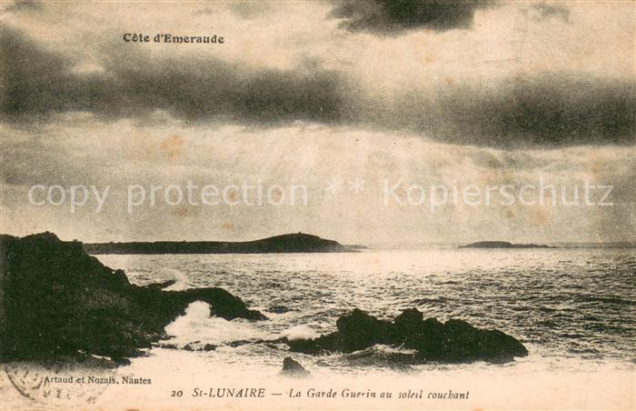 Saint-Lunaire La Garde Guerin au soleil couchant