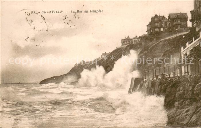 Granville Manche La Mer en tempete