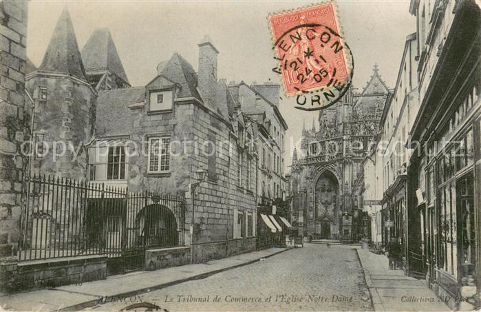 Alencon 61 Le Tribunal de Commerce et l’Eglise Notre Dame
