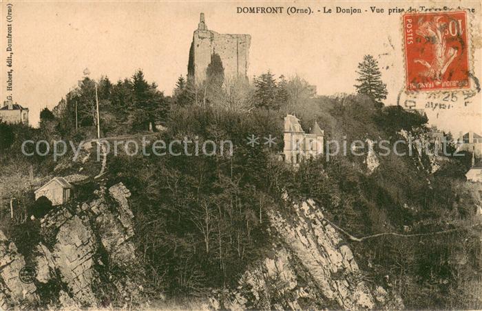 Domfront Orne Le Donjon Vue prise
