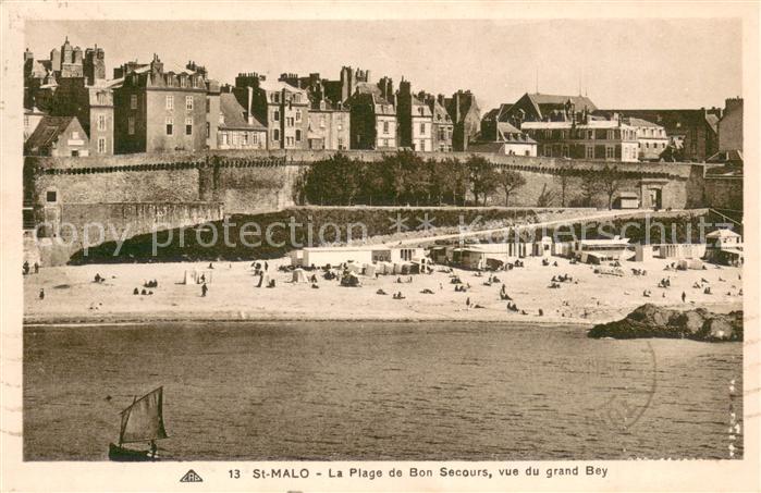 Saint-Malo 35 La Plage de Bon Secours vue du grand Bey
