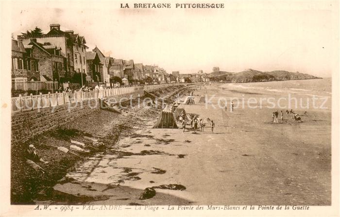 Val-Andre La Plage La Pointe des Murs Blancs et la Pointe de la Guette