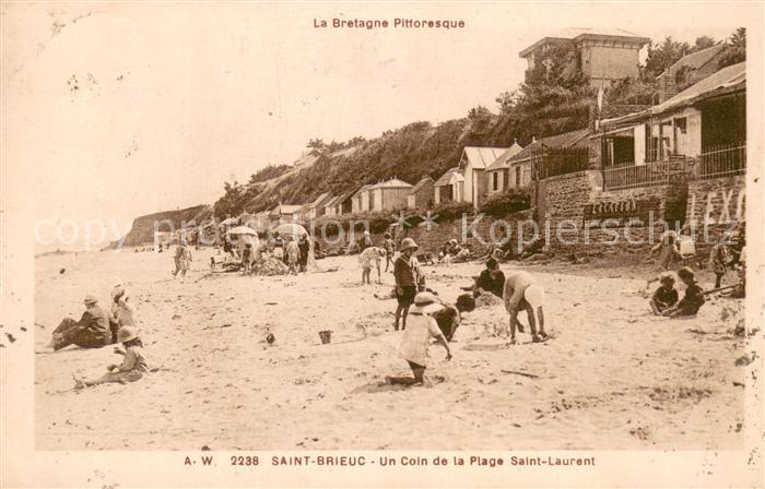 Saint-Brieuc Cotes-d Armor Un Coin de la Plage Saint Laurent