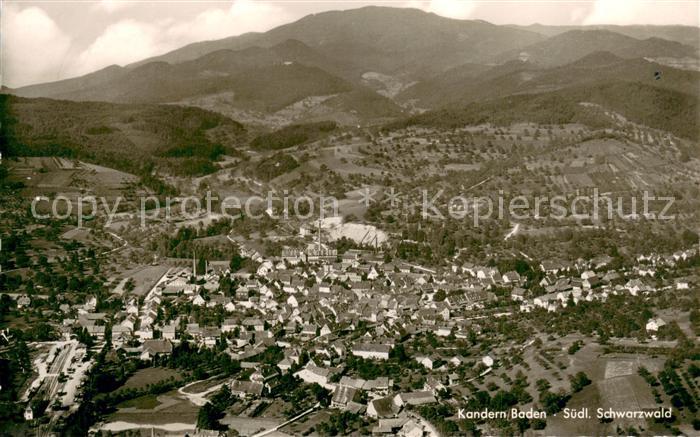 Kandern Fliegeraufnahme Schwarzwald