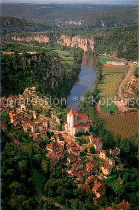 Saint-Cirq-Lapopie Fliegeraufnahme Le Lot