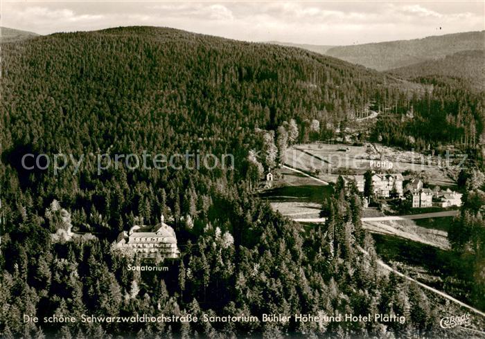 Schwarzwaldhochstrasse Sanatorium Bühler Höhe und Hotel Plätti